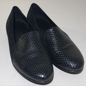 Ecco• Womens Touch Black Ballerina Flats Loafer Shoes